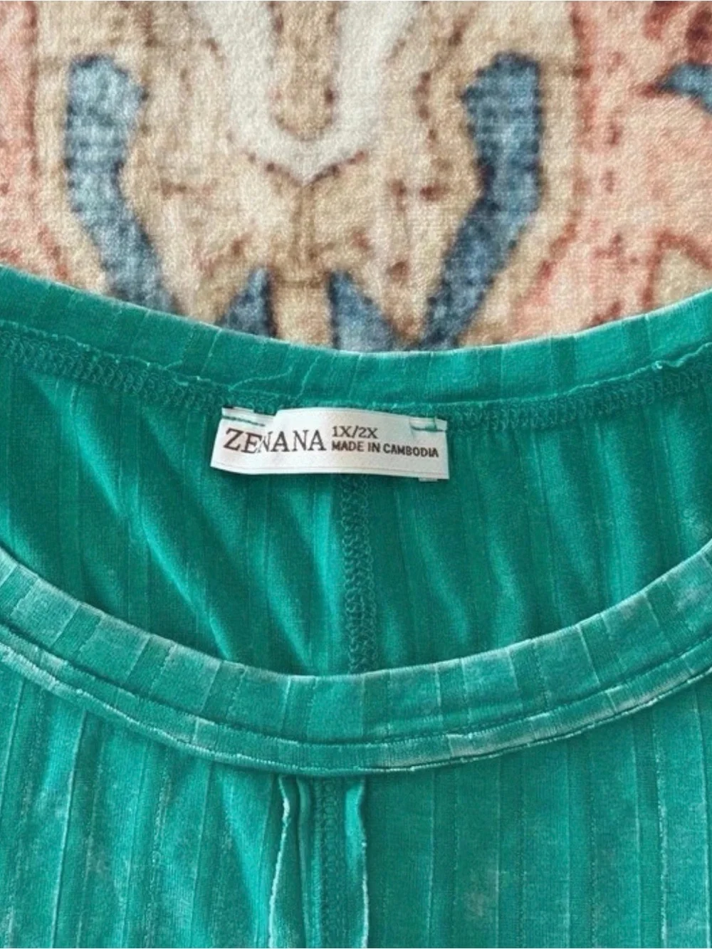 Zenana Outfitters Mint Green Ribbed Drop-Shoulder Tunic